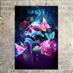Butterfly Skull Wall Art
