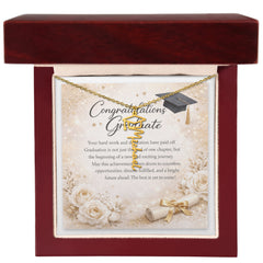 Graduation Mortar Name Necklace