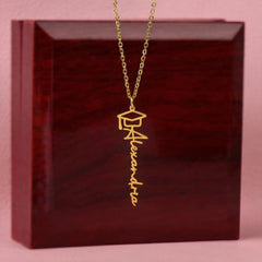 Graduation Mortar Name Necklace