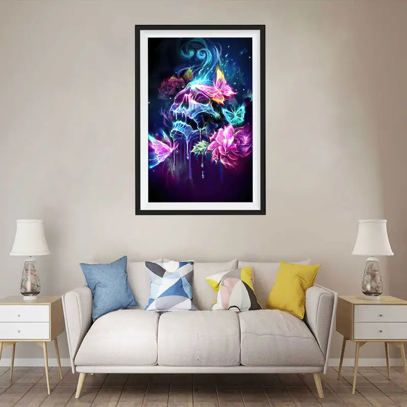 Butterfly Skull Wall Art